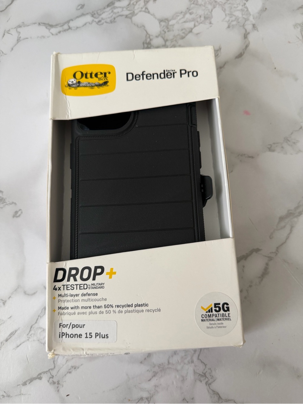 OtterBox Defender Pro Black Rugged Case for iPhone 15 Plus